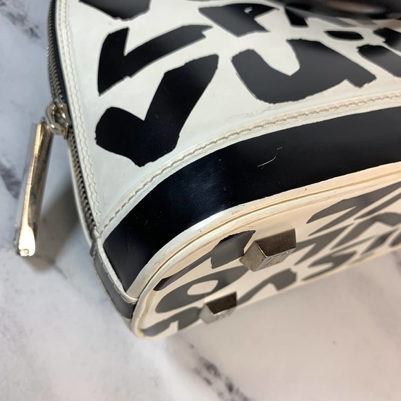 ❌❌ Louis Vuitton Graffiti Alma bag vintage tote Stephen Sprouse black/white - Picture 15 of 16